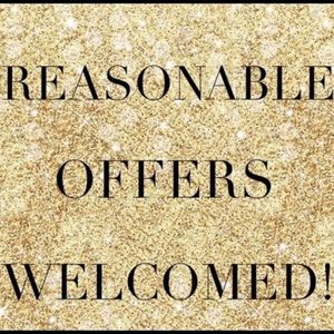 All reasonable offers are welcomed